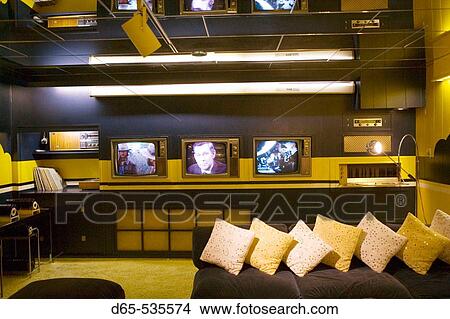 TV Room, Former Residence of Elvis Presley, Graceland, Memphis. Tennessee, USA View Large Photo Image Picture - TV Room, Former Residence of Elvis Presley, Graceland, Memphis. Tennessee, USA. Fotosearch
