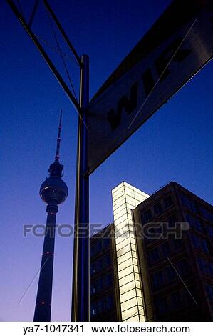 Tv Tower Berlin Germany at Night View Large Photo Image Stock Image - Tv Tower Berlin Germany at Night. Fotosearch