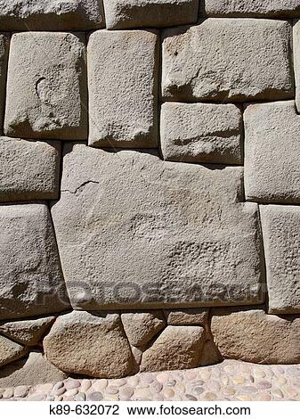 Stock Image - Twelve angles stone, Cuzco. Peru. Fotosearch