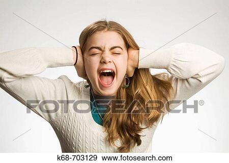 Twelve year old screams View Large Photo Image Stock Photo - Twelve year old screams. Fotosearch