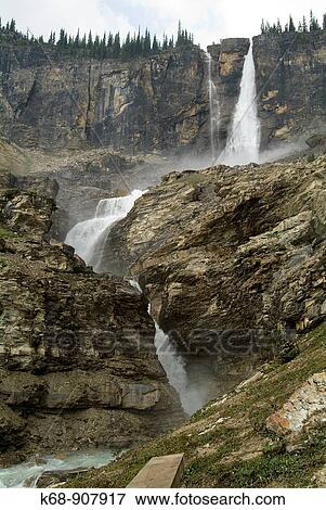 Twin Falls in Yoho National Park, BC, Canada View Large Photo Image Stock Photo - Twin Falls in Yoho National Park, BC, Canada. Fotosearch