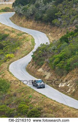 Twisting curves on country road near San Gregorio, San Mateo County, California. View Large Photo Image Stock Image - Twisting curves on country road near San Gregorio, San Mateo County, California.. Fotosearch
