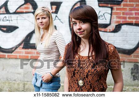 Two 16 17 year old teenage girls, UK View Large Photo Image Stock Image - Two 16 17 year old teenage girls, UK. Fotosearch