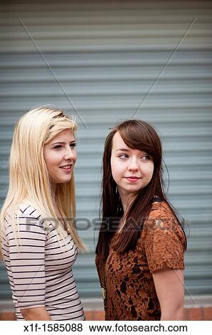 Two 16 17 year old teenage girls, UK View Large Photo Image Stock Photo - Two 16 17 year old teenage girls, UK. Fotosearch