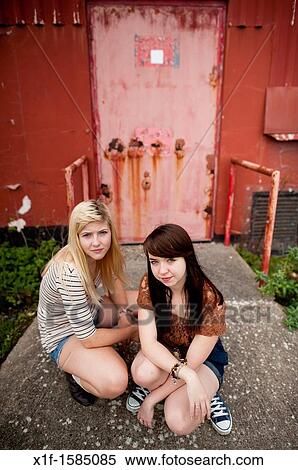 Two 16 17 year old teenage girls, UK View Large Photo Image Stock Photography - Two 16 17 year old teenage girls, UK. Fotosearch