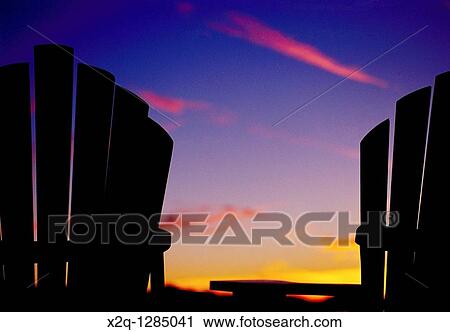 Two adirondack chairs View Large Photo Image Stock Image - Two adirondack chairs. Fotosearch