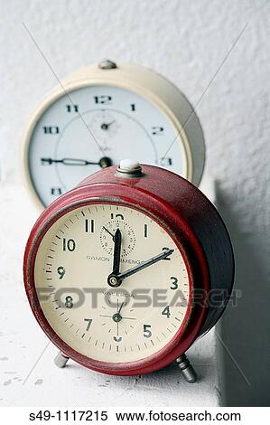 two alarm-clocks antique View Large Photo Image Stock Photography - two alarm-clocks antique. Fotosearch