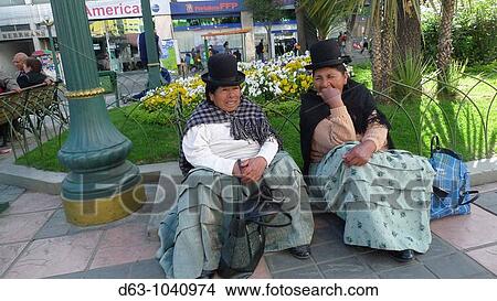 Two Aymara women, La Paz, Bolivia View Large Photo Image Picture - Two Aymara women, La Paz, Bolivia. Fotosearch