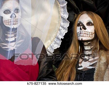 Two Catrinas, Day of the Dead View Large Photo Image Stock Photography - Two Catrinas, Day of the Dead. Fotosearch