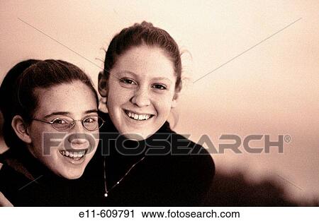 Stock Image - Two cousins. Fotosearch