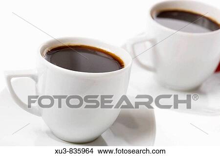 Two cups of espresso View Large Photo Image Picture - Two cups of espresso. Fotosearch