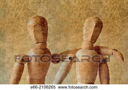 Two drawing mannequins. Friends. View Large Photo Image Stock Photography - Two drawing mannequins. Friends.. Fotosearch