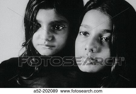 Stock Photo - Two girls. Fotosearch