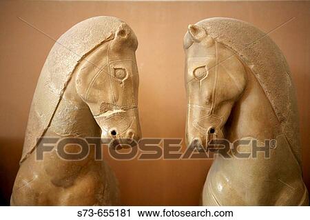 Two horses from the metope. Acropolis Museum. Athens. Greece. View Large Photo Image Stock Image - Two horses from the metope. Acropolis Museum. Athens. Greece.. Fotosearch