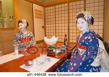 Two? maikos? (geisha apprentice) from the Odamoto tea house (o-chaia) in Gion, Kyoto. Kansai, Japan View Large Photo Image Stock Photo - Two? maikos? (geisha apprentice) from the Odamoto tea house (o-chaia) in Gion, Kyoto. Kansai, Japan. Fotosearch