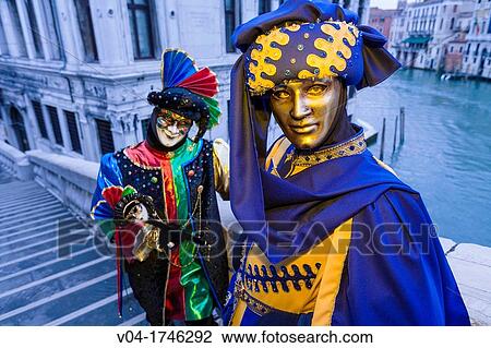 Two masked men at the carnival in Venice, Italy, Europe View Large Photo Image Stock Image - Two masked men at the carnival in Venice, Italy, Europe. Fotosearch