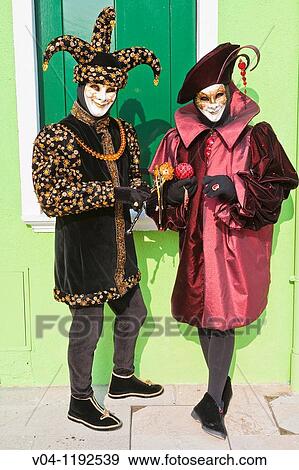 Two masked men at the carnival in Venice, Italy, Europe View Large Photo Image Stock Photo - Two masked men at the carnival in Venice, Italy, Europe. Fotosearch