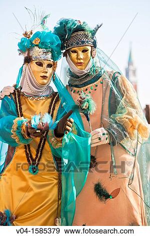 Two masked women at the carnival in Venice, Italy, Europe View Large Photo Image Stock Photo - Two masked women at the carnival in Venice, Italy, Europe. Fotosearch