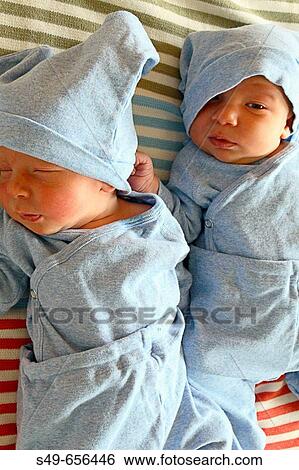 Two newborn babies View Large Photo Image Stock Photograph - Two newborn babies. Fotosearch