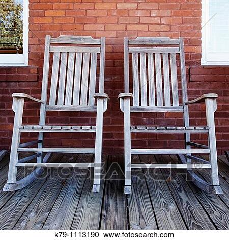 Two old rocking chairs on porch. View Large Photo Image Stock Image - Two old rocking chairs on porch.. Fotosearch