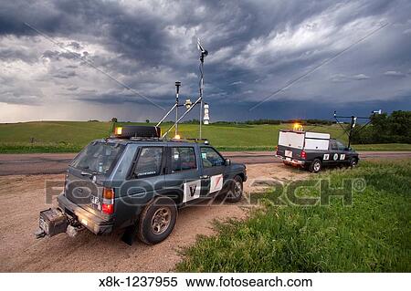 Two probe trucks parked near Pickstown, South Dakota, June 3, 2010 View Large Photo Image Stock Photography - Two probe trucks parked near Pickstown, South Dakota, June 3, 2010. Fotosearch