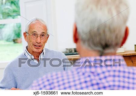 Stock Image - Two senior men. Fotosearch