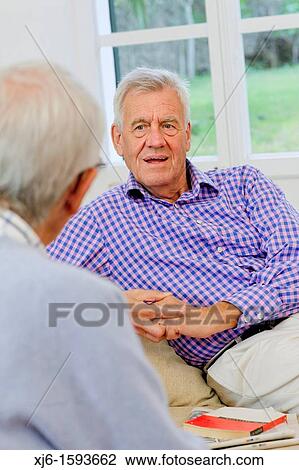 Stock Image - Two senior men. Fotosearch
