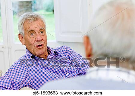 Stock Image - Two senior men. Fotosearch