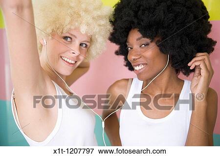 Two woman. View Large Photo Image Stock Photo - Two woman.. Fotosearch