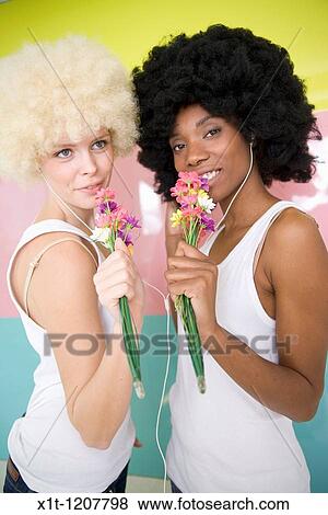 Two woman. View Large Photo Image Stock Photo - Two woman.. Fotosearch
