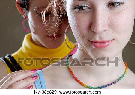 Two young women View Large Photo Image Stock Photo - Two young women. Fotosearch