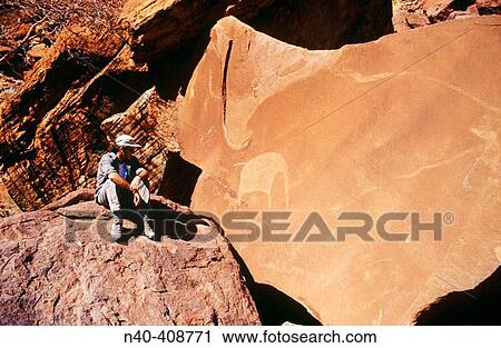 Twyfelfontain. Bushman paintings. Namibia. View Large Photo Image Stock Image - Twyfelfontain. Bushman paintings. Namibia.. Fotosearch