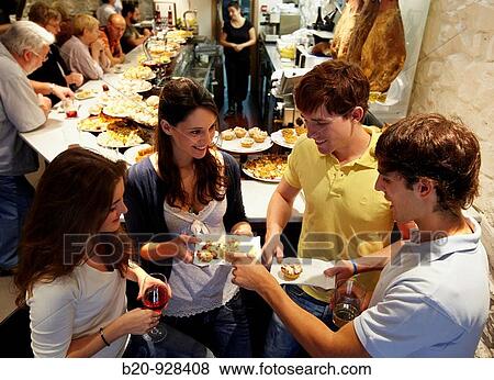 Txondorra,? tapas? bar,? pintxos?, old town, San Sebastian, Guipuzcoa, Basque Country, Spain View Large Photo Image Stock Photo - Txondorra,? tapas? bar,? pintxos?, old town, San Sebastian, Guipuzcoa, Basque Country, Spain. Fotosearch