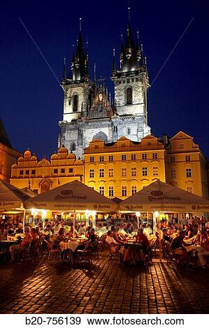 Tyn church in Staromestske Namesti (Old Town Square), Prague, Czech Republic View Large Photo Image Stock Photo - Tyn church in Staromestske Namesti (Old Town Square), Prague, Czech Republic. Fotosearch