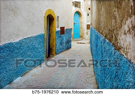 typical alley Essaouira, morocco, africa View Large Photo Image Stock Image - typical alley Essaouira, morocco, africa. Fotosearch