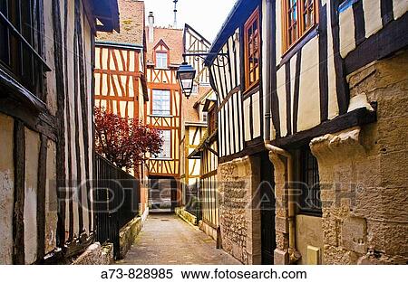 Typical alley, Rouen. Seine-Maritime, Haute-Normandie, France View Large Photo Image Stock Photography - Typical alley, Rouen. Seine-Maritime, Haute-Normandie, France. Fotosearch