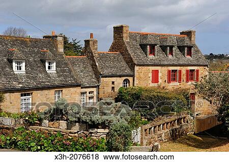 Stock Photo - typical architecture around Trebeurden, Cotes-d? Armor department, Region of Brittany, France, Europe.. Fotosearch