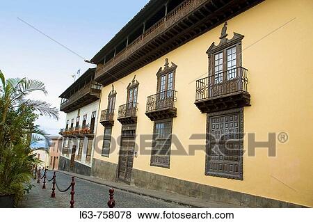 Typical architecture, La Orotava. Tenerife, Canary Islands, Spain View Large Photo Image Stock Photo - Typical architecture, La Orotava. Tenerife, Canary Islands, Spain. Fotosearch