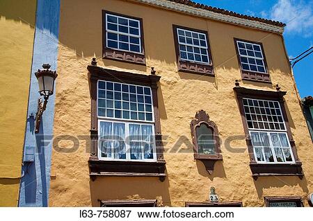 Typical architecture, San Cristobal de la Laguna. Tenerife, Canary Islands, Spain View Large Photo Image Stock Photo - Typical architecture, San Cristobal de la Laguna. Tenerife, Canary Islands, Spain. Fotosearch