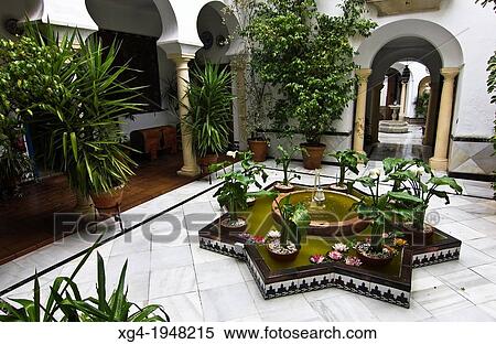 Typical courtyard - Cordoba - Andalucia - Spain - Europe. View Large Photo Image Stock Photography - Typical courtyard - Cordoba - Andalucia - Spain - Europe.. Fotosearch
