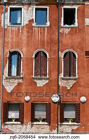 Typical exterior Facade in Venice, Italy. View Large Photo Image Picture - Typical exterior Facade in Venice, Italy.. Fotosearch