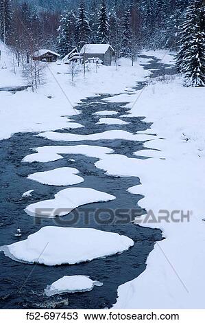 Stock Image - Typical Finnish hut. Oulu, Finland. Fotosearch
