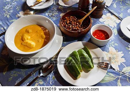 Stock Photo - typical food named locro de papas in hacienda san agustin de callo. Fotosearch