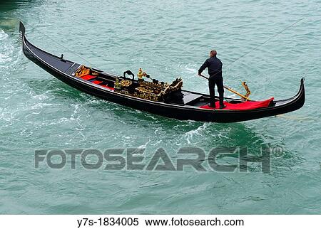 Stock Photography - Typical gondola in Venice, Italy, Europe. Fotosearch
