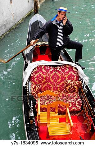 Typical gondola on the phone in Venice, Italy, Europe View Large Photo Image Stock Photography - Typical gondola on the phone in Venice, Italy, Europe. Fotosearch