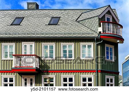 typical multifamily housing in Reykjavik, Iceland, Arctic regions. View Large Photo Image Stock Photo - typical multifamily housing in Reykjavik, Iceland, Arctic regions.. Fotosearch