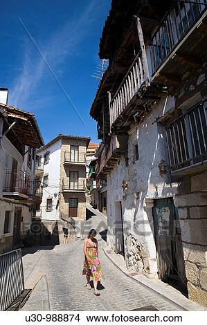 Typical Pedro Bernardo street Town declarated Historical-Artistic Site, located in Sierra de Gredos? vila Castilla y Le? n Spain View Large Photo Image Picture - Typical Pedro Bernardo street Town declarated Historical-Artistic Site, located in Sierra de Gredos? vila Castilla y Le? n Spain. Fotosearch