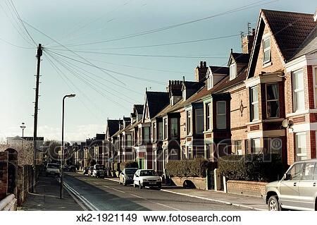 Typical semi-detached houses in Penny Lane, Liverpool, UK View Large Photo Image Stock Photo - Typical semi-detached houses in Penny Lane, Liverpool, UK. Fotosearch