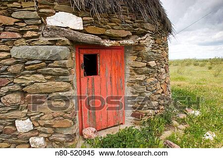 Stock Photography - Typical stone hut. Membrio, Provincia de CBceres, Extremadura, Spain. Fotosearch
