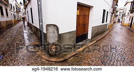 Stock Photograph - Typical streets - Cordoba - Andalucia - Spain - Europe.. Fotosearch
